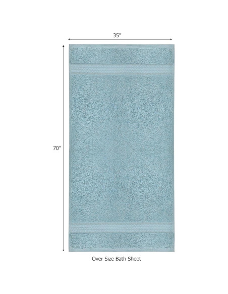 Toallas de Baño Ultra Suaves COTTON CRAFT - 89x178 cm - 2 Unidades - 100% Algodón - Azul Claro