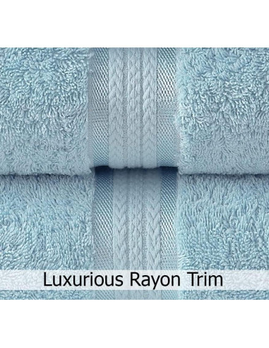 Toallas de Baño Ultra Suaves COTTON CRAFT - 89x178 cm - 2 Unidades - 100% Algodón - Azul Claro