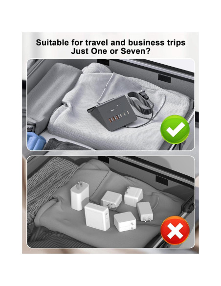 Estación de Carga USB C 100W SOLOPEN con Cargador Inalámbrico 15W