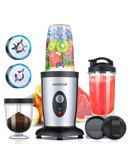 Batidora de Smoothies Acezoe 850W 6-hojas 2 Botellas 500ml