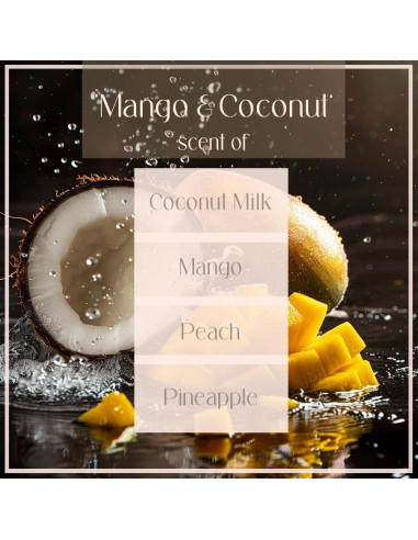 Vela Aromática Mango y Coco Cera de Soja 226g Hecha a Mano