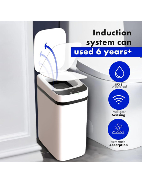 Bote de Basura Automático Possolutions 8.7L con Sensor Gris