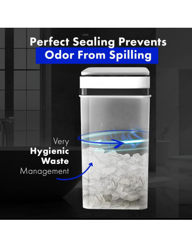 Bote de Basura Automático Possolutions 8.7L con Sensor Gris