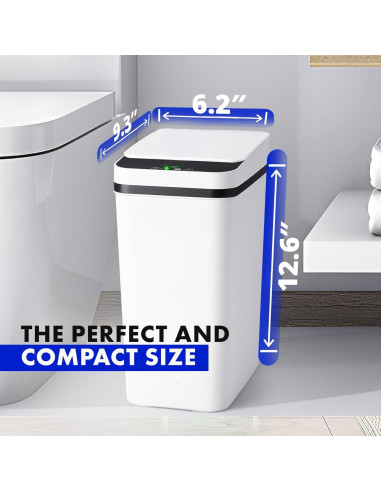Bote de Basura Automático Possolutions 8.7L con Sensor Gris