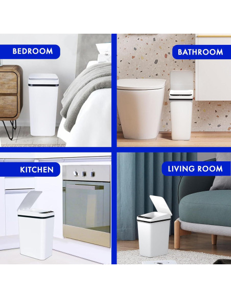 Bote de Basura Automático Possolutions 8.7L con Sensor Gris