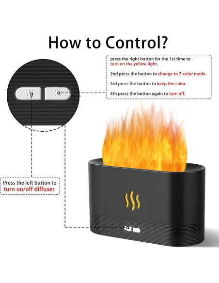Difusor de Aroma Unoutur con Luz LED y Apagado Automático 180ml