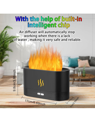 Difusor de Aroma Unoutur con Luz LED y Apagado Automático 180ml