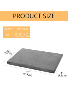 Colchoneta para Perros EMPSIGN XXL Reversible Impermeable 47x29cm 2