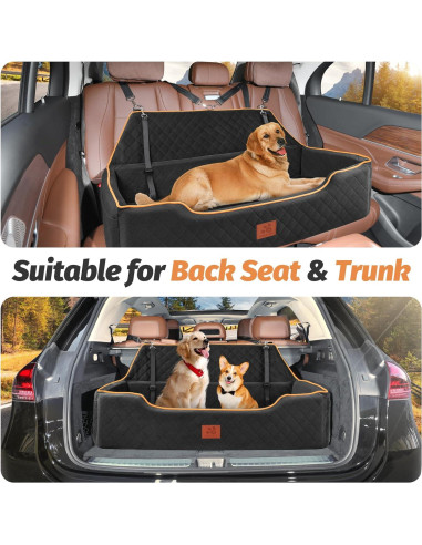 Asiento de Coche para Perros Grandes XIEEAOZEE XL Desmontable