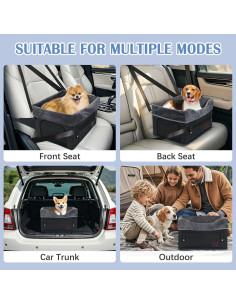 Asiento de Coche para Perros PetsHome Negro 42.5x32.5cm hasta 11kg 2