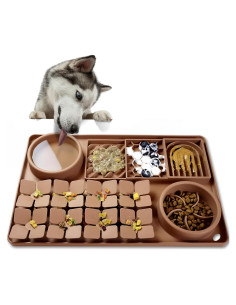 Alfombra de Olfateo 4 en 1 OurMiao XL Marrón - Alimentación Lenta