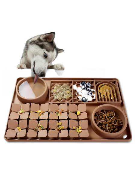 Alfombra de Olfateo 4 en 1 OurMiao XL Marrón - Alimentación Lenta