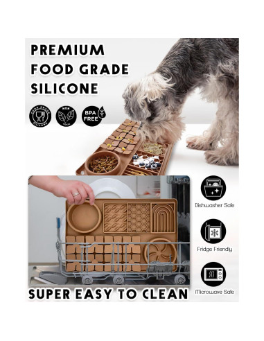 Alfombra de Olfateo 4 en 1 OurMiao XL Marrón - Alimentación Lenta