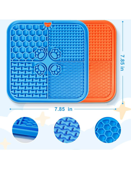 Alfombrilla de Lamer para Perros y Gatos con Ventosas 20x20cm