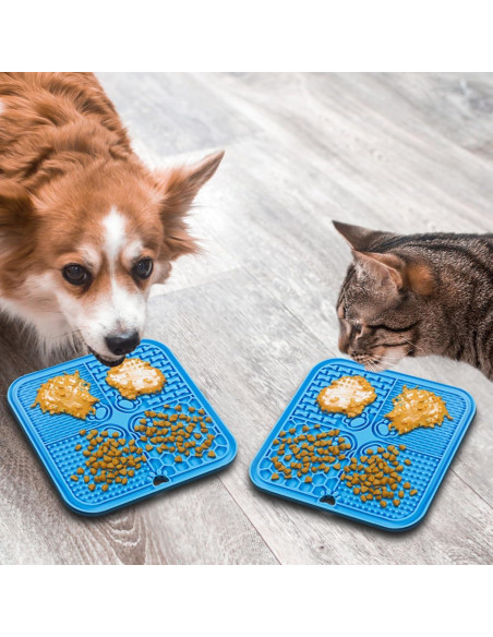 Alfombrilla de Lamer para Perros y Gatos con Ventosas 20x20cm