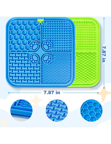 Alfombrilla de Lamer para Perros y Gatos con Ventosas 20x20cm