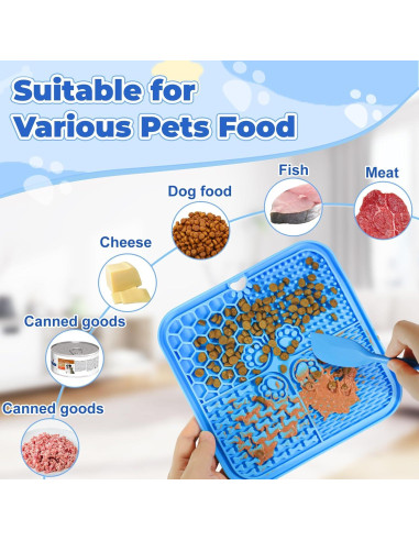 Alfombrilla de Lamer para Perros y Gatos con Ventosas 20x20cm