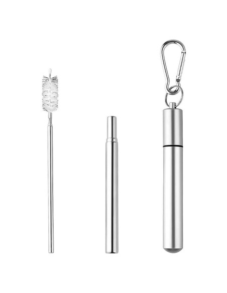 Popotes Plegables Reutilizables Sisadodo con Estuche y Cepillo