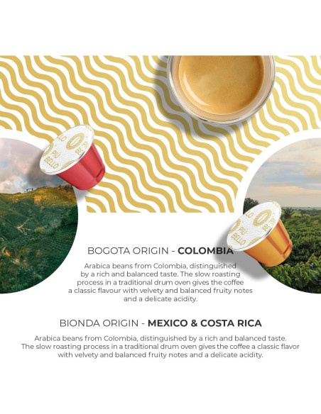 Cápsulas de Café Piu Bello para Nespresso - 120 Unidades, 6 Sabores