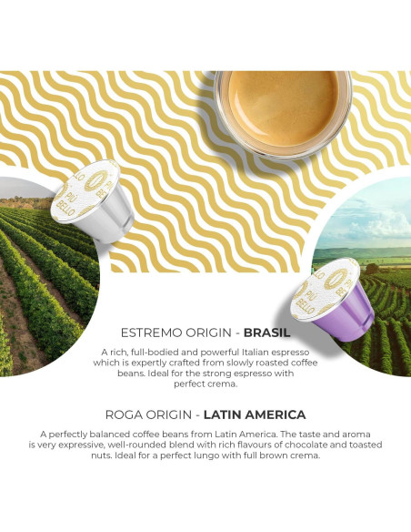 Cápsulas de Café Piu Bello para Nespresso - 120 Unidades, 6 Sabores