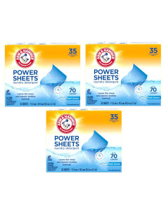 Hojas de detergente para ropa Arm & Hammer Power, 210 cargas