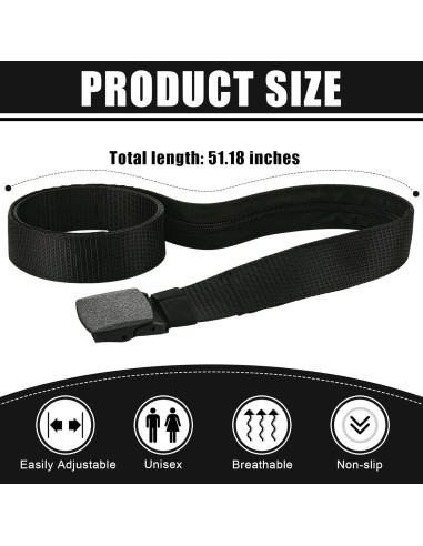 Cinturón de Dinero Oculto Cozypower 2 Pcs Nylon Seguridad