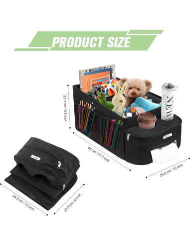 Organizador de Asiento de Coche FUNNy elf Plegable con 4 Portavasos