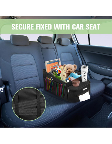 Organizador de Asiento de Coche FUNNy elf Plegable con 4 Portavasos