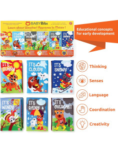 Libros de Tela BabyBibi - Juego de 6 para Bebés 3+ Meses 2