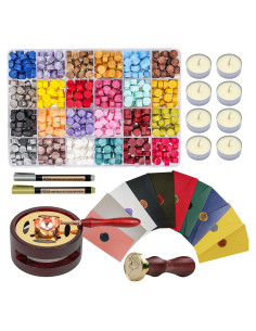 Kit de Sello de Cera TRINIDa 624 Pcs 24 Colores para DIY