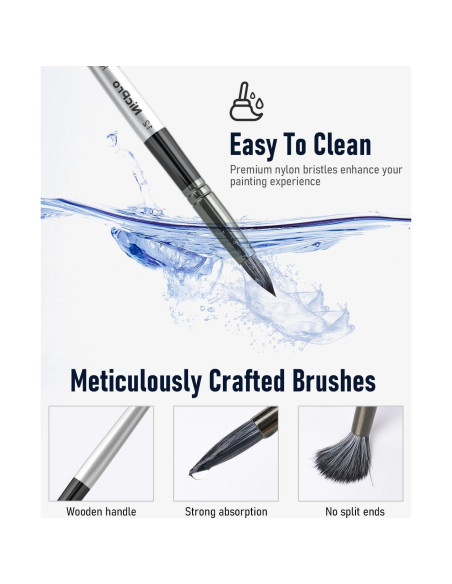 Conjunto de Pinceles de Pintura Nicpro 36 Piezas con Cuchillo