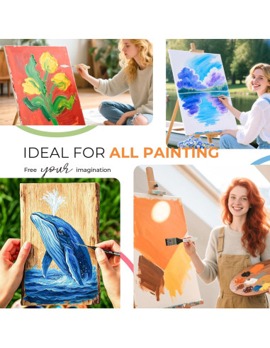 Conjunto de Pinceles de Pintura Nicpro 36 Piezas con Cuchillo