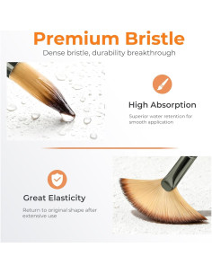 Conjunto de Pinceles de Pintura Nicpro 26pcs Nylon para Acrílico y Acuarela 2