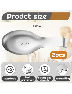 Soporte de Cuchara Acero Inoxidable Nuanchu 6 Pcs 24.5x9.7cm 2