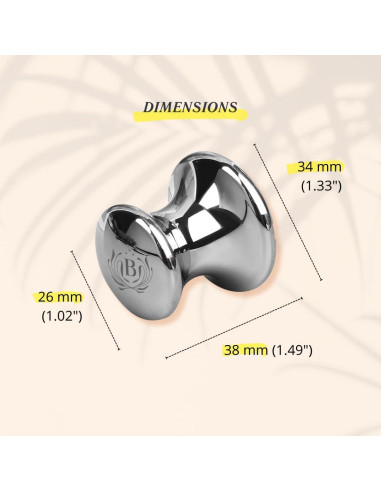 Gua Sha de Hongo Blumenes - Acero Inoxidable para Masaje Facial