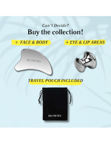 Gua Sha de Hongo Blumenes - Acero Inoxidable para Masaje Facial