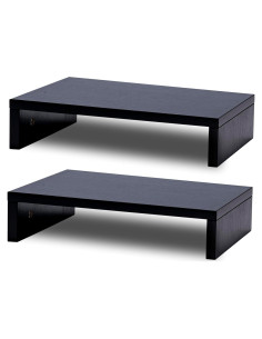 Soporte Elevador para Monitor HAZCOVE Negro 38.1 cm - 2 Paquete