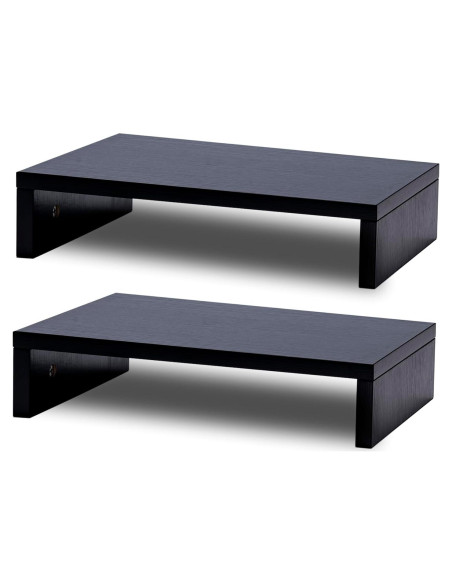 Soporte Elevador para Monitor HAZCOVE Negro 38.1 cm - 2 Paquete