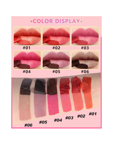 Juego de Tinte para Labios Peel Off 2Pcs - Larga Duración