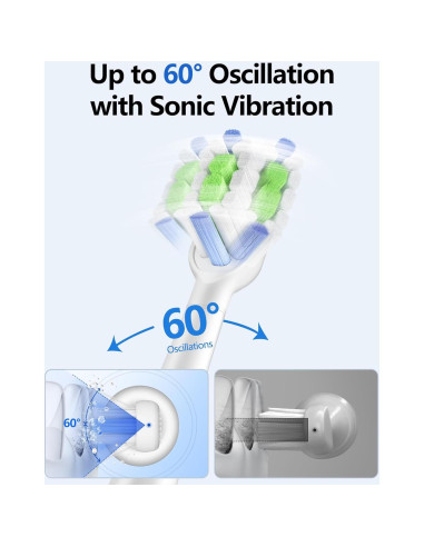 Cepillo de Dientes Eléctrico HOSOKA Sonic 60 Recargable IPX7
