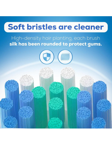 Cabezas de cepillo de dientes Oral-B Braun - Paquete de 4, cerdas suaves