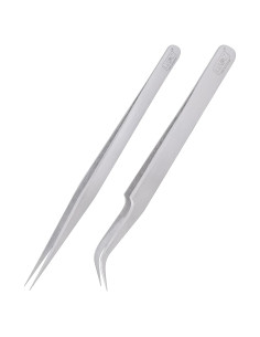 Pinzas de Precisión HADIZ de Acero Inoxidable Curvadas - 2 Pcs