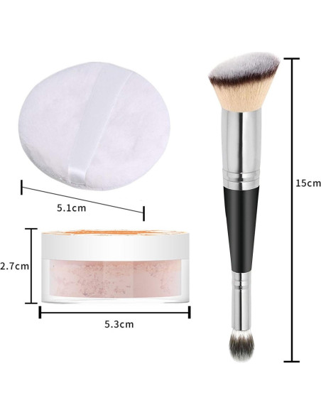 Polvo Suelto Fijador de Maquillaje LemonSac 8g - Control de Aceite Rosa