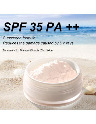 Polvo Fijador Mineral Meilury SPF 35 9.92g Translúcido