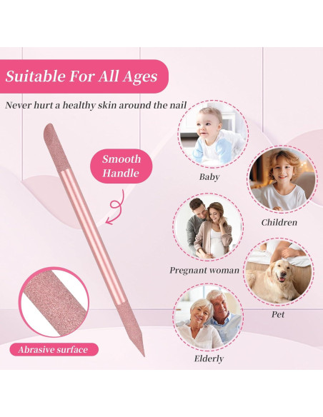 Set de 3 Empujadores de Cutículas de Vidrio heemeei