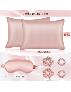 Juego de Fundas de Almohada de Seda Mis Cosas Novedosas 7 Piezas 2