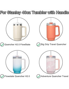 Tapa de Vaso Reemplazo MIHAGUTY para Taza Stanley 40 oz Rosa 2