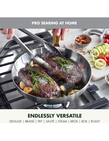 Juego de Sartenes GreenPan Acero Inoxidable 10" y 12"