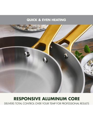 Juego de Sartenes GreenPan Acero Inoxidable 10" y 12"