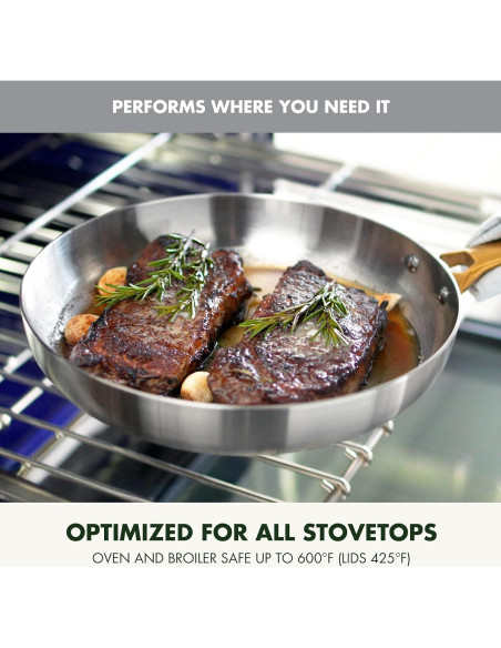 Juego de Sartenes GreenPan Acero Inoxidable 10" y 12"